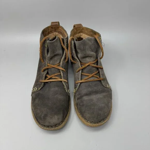 Born Temple Ankle Boots Women's 9.5M Brown Suede Leather Comfort Chukka - Picture 5 of 9